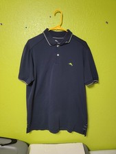 Tommy Bahama Mens Golf Polo Island Modern Fit Supima Cotton Navy Blue Medium