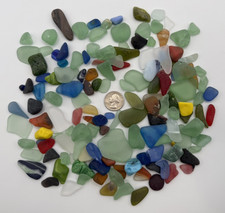 Cultured Sea glass tumbles mixed sizes and color aquarium crafts jewelry art 4