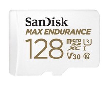 SanDisk Max Endurance 128GB microSD 100MB/s 40MB/s 20K hrs 4K UHD C10 U3 V30