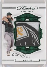 2020 Panini Flawless Patch Emerald 5/5 AJ Puk #P-AJ Patch 0b2