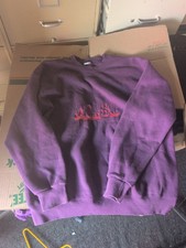 Vintage Wyoming Desert Heat Sweatshirt Mens XL Embroidered Purple VERY NICE