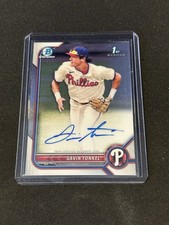 2022 Bowman Chrome Prospect Autographs Gavin Tonkel 1st Philadelphia Phillies