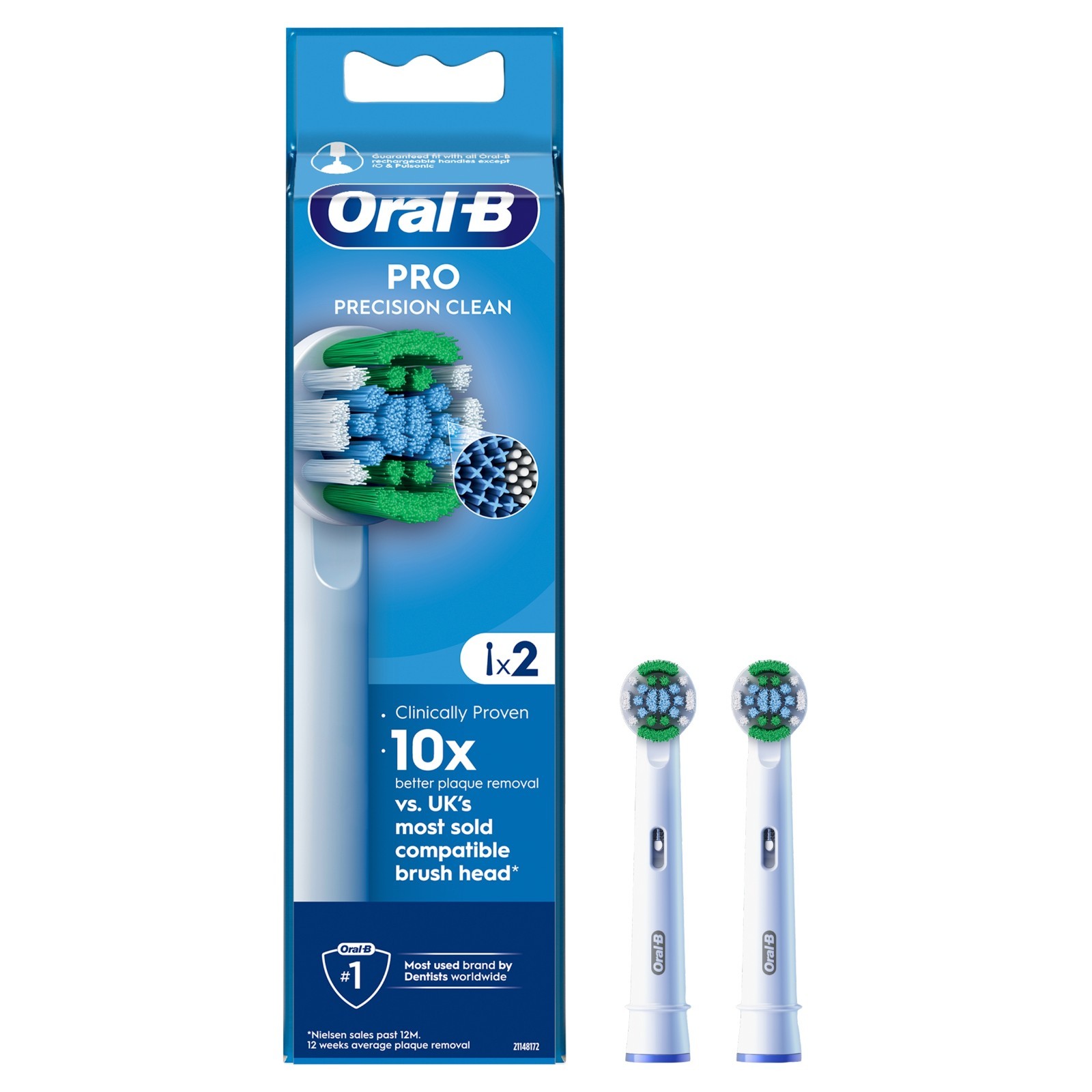 Oral-B Pre/Clean X-Filaments Replacement Heads 2pk