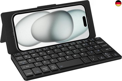 CACOE Mini Bluetooth Tastatur mit Ständer für Handy, Ultraflache Tragbare, F