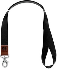 Neck Lanyard Strap for Keys, Genuine Leather End, ID Badge and Keychain...