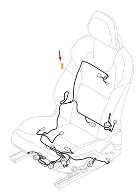 Volvo V60 MK2 Cross Country Front Right Seat Hartness LHD 31467661 Neue Echt
