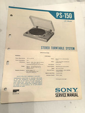 Sony PS-150 Record Player / Turntable Service Manual Original