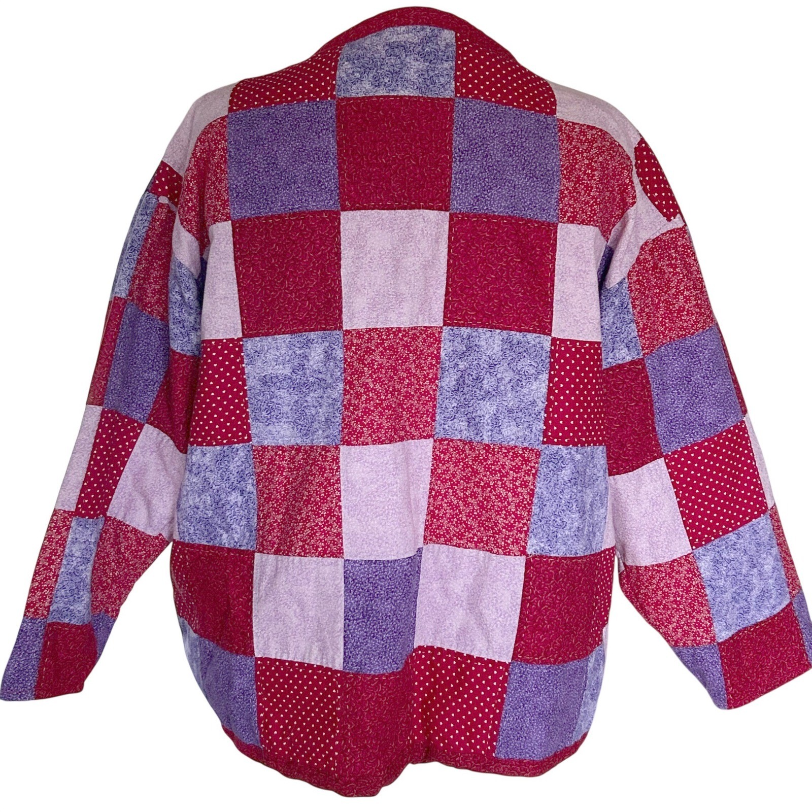 Heavy Homemade Quilted Patchwork Jacket Folk Cott… - image 2