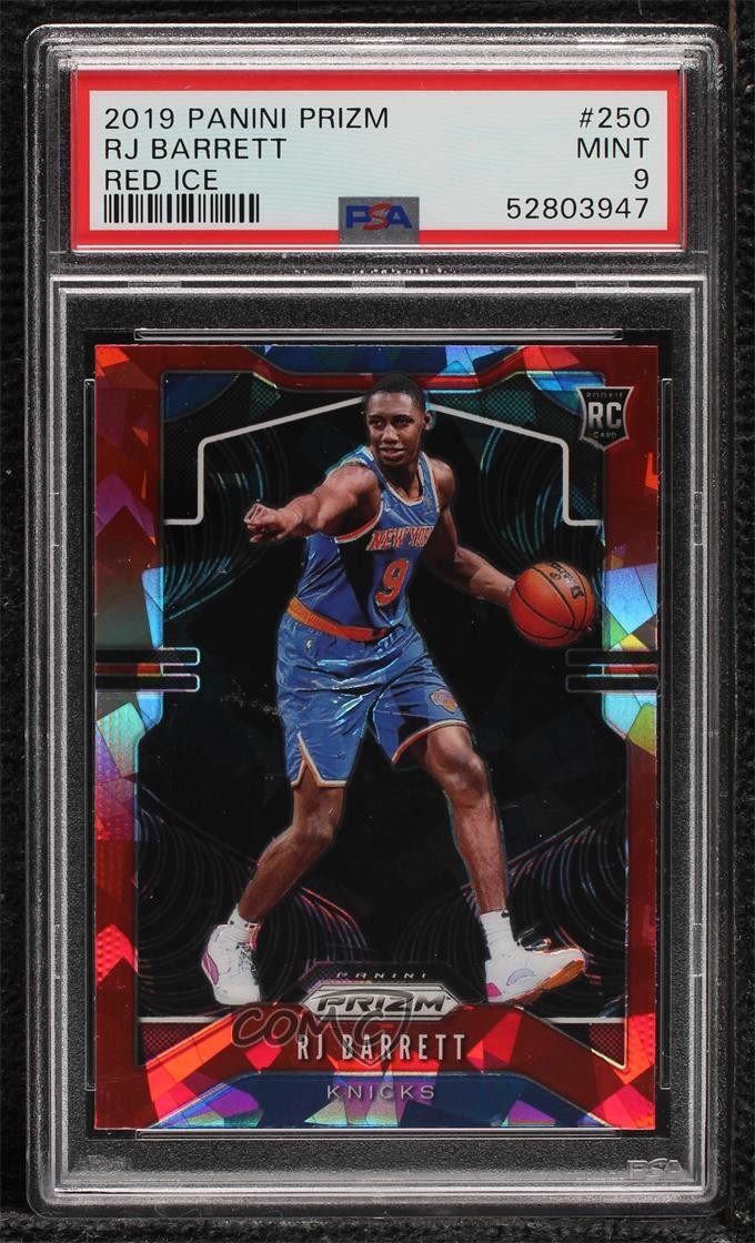 2019-20 Panini Prizm Red Ice RJ Barrett #250 PSA 9 MINT Rookie RC 0n9u