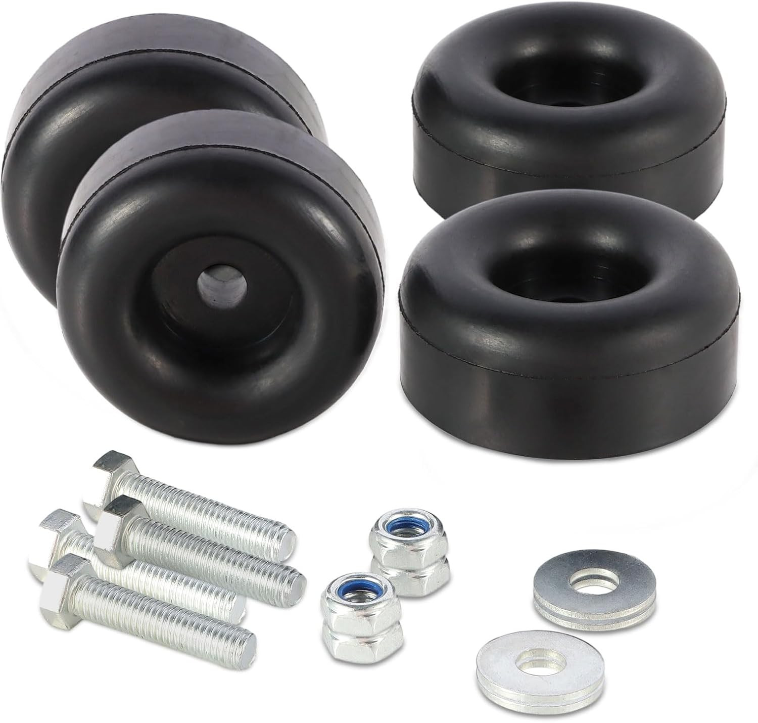 Heavy Duty Anti-Vibration Rubber Foot Pads - 1" X 2.5" Shock Absorbing Feet for 