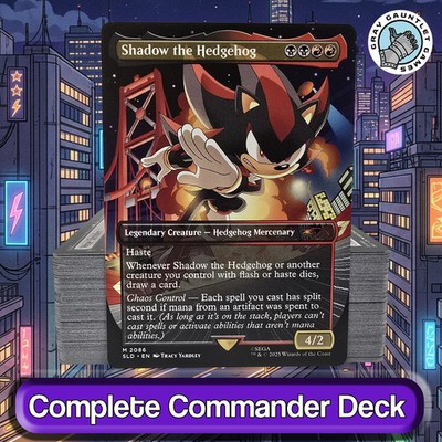 Shadow the Hedgehog COMMANDER DECK Aristocrats Haste Sonic MTG Custom Edh Magic