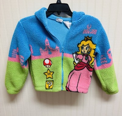 Super Mario Princess Peach Zip Up Hoodie - Long Sleeve for Girl's 6/6x