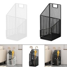 Umbrella Stand Umbrella Storage Rack with Water Tray 2 Tier Rectangular Hollow