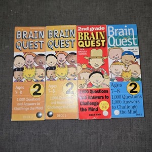Brain Quest 2nd Grade Card Decks Questions & Answers Ages 7-8 Set Of 4 Four
