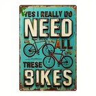 2D Flat Vintage Bicycle Tin Metal Signs Home Décor 8x12 Wall Art Rustic Iron Dec