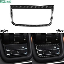 Real Carbon Fiber Gear Shift Panel Button Tri...