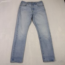 Levi's Premium 501 Mens 30x29 Big E Light Wash Button Fly Straight Leg Jeans