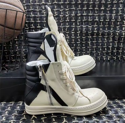 Size 7 Rick Owens Geo Basket High Top Sneaker White | eBay Size 7 Rick Owens Geo Basket High Top Sneaker White | eBay