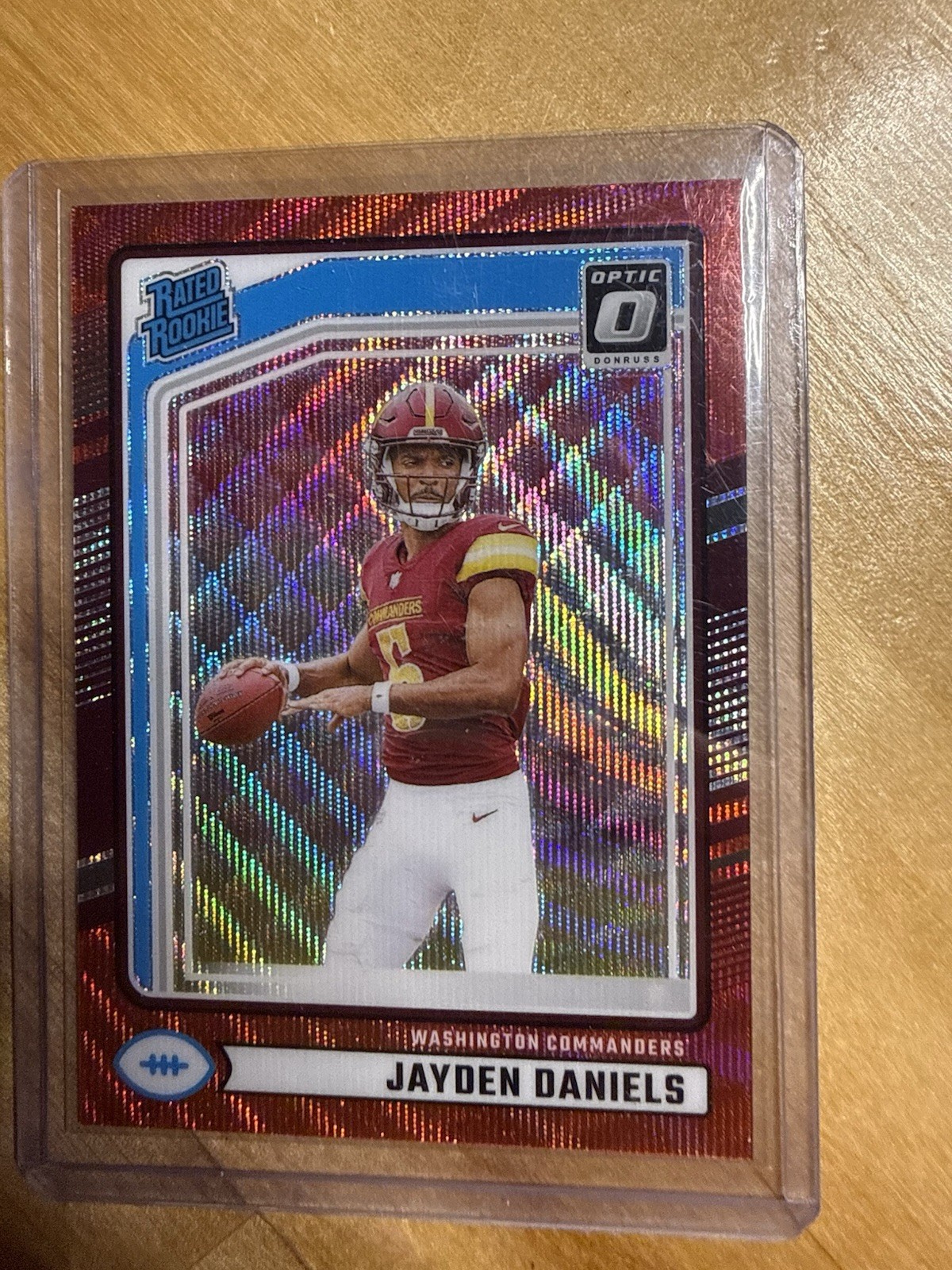 2024 Panini Donruss - Jayden Daniels #389 Optic Preview Red Wave Prizm