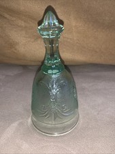 VTG Indiana Glass Tiara dinner bell in the "Chantilly Green" color - 6&rdquo; Tall