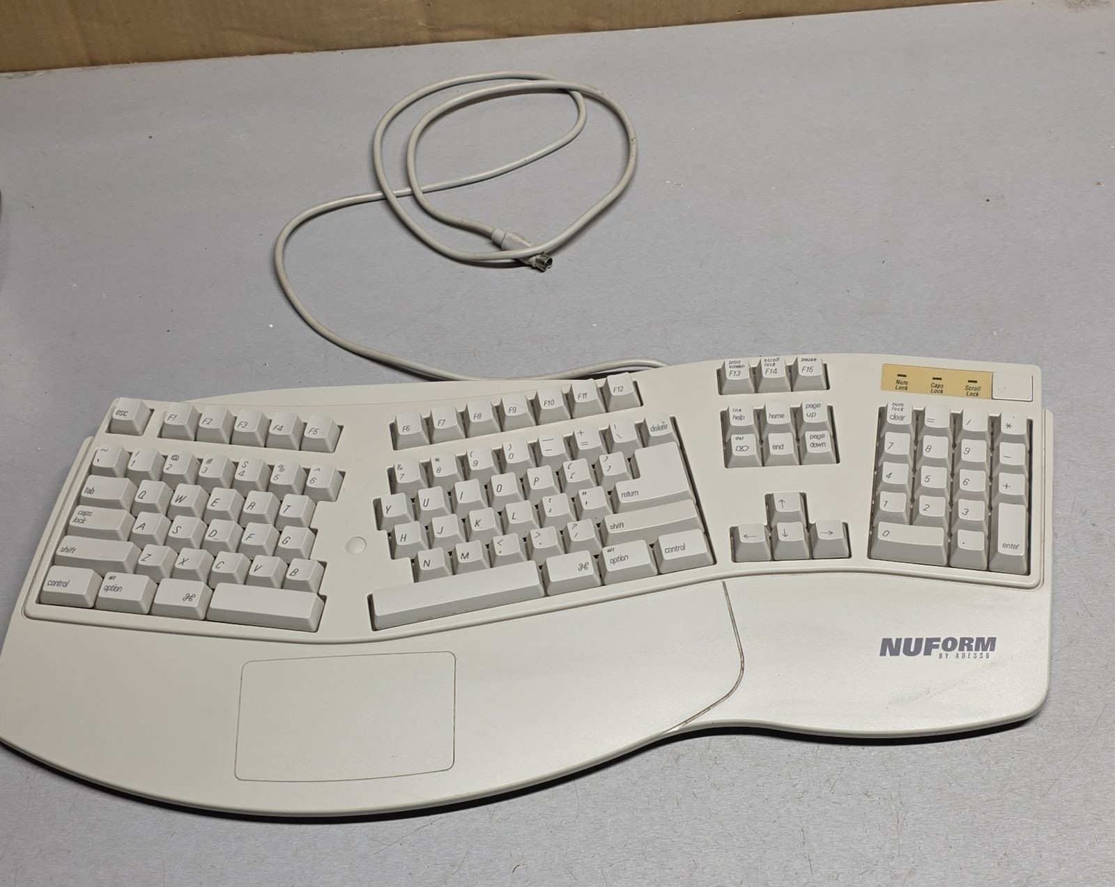 Adesso NuForm AEK-501 Ergonomic Keyboard w Touchpad Wrist Re