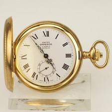WORKING Gold pl Fullhunter Pocket Watch Men's no repeater no fusee no duplex 1A