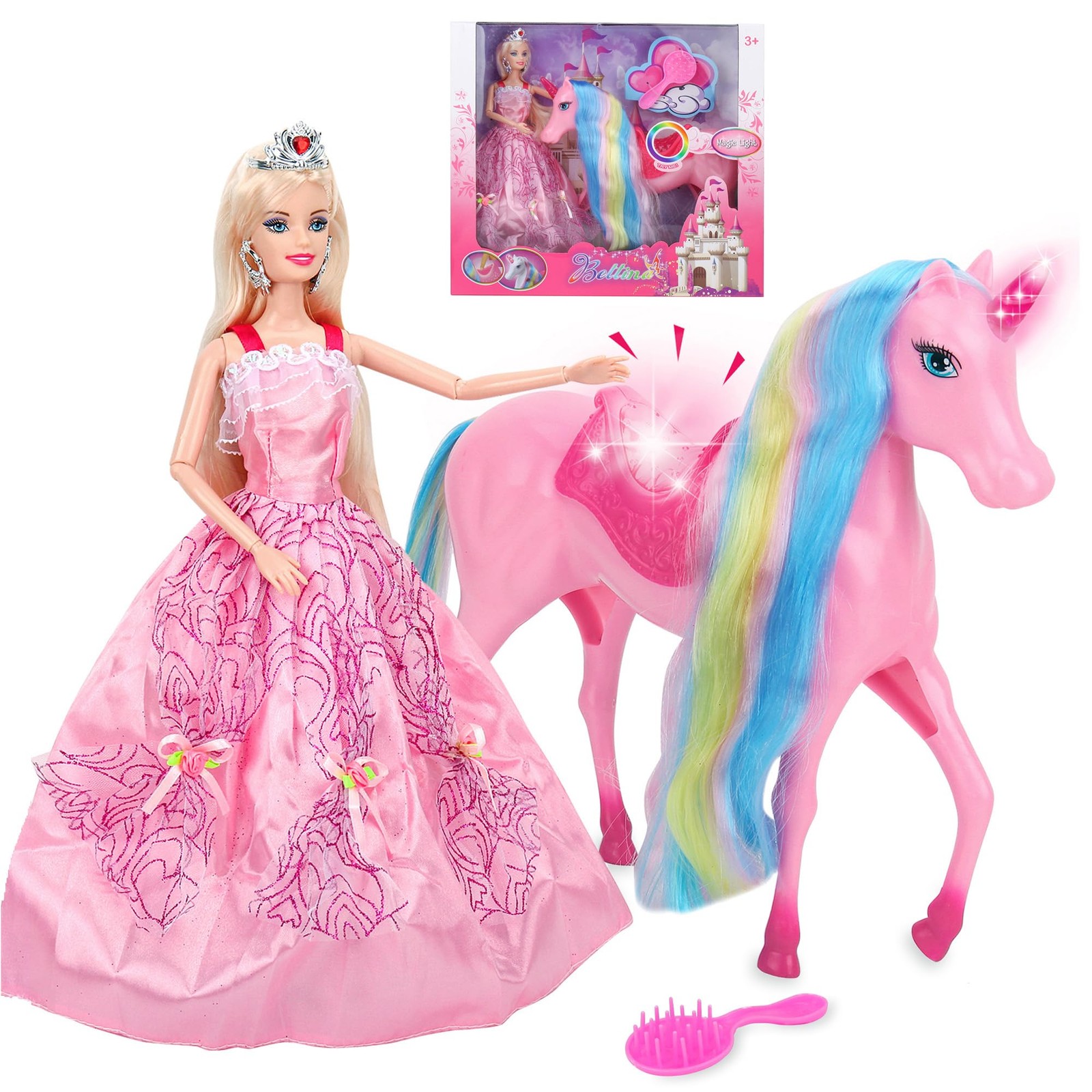 Set, Unicorn Toys For Girls, Horse