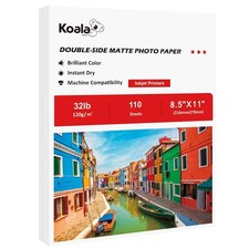Koala Thin Presentation Paper Double-Sided Matte for Printing 8.5"X11", white