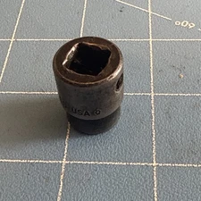 Snap-On Tools IMF 140 Shallow Impact Socket 7/16" 6 Point 3/8" Drive Pre-Owned.