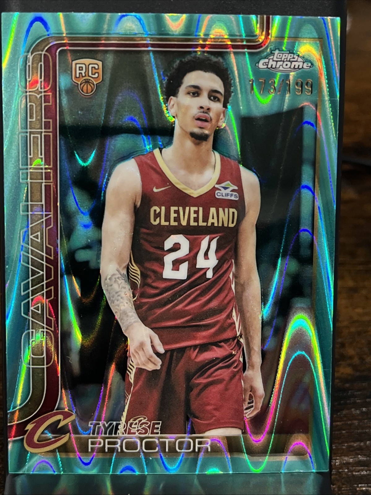 2025-26 Topps Chrome - Tyrese Proctor #300 Aqua Raywave Refractor /199 (RC)