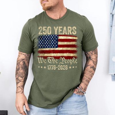 American Flag 250th Anniversary 1776 2026 T-Shirt