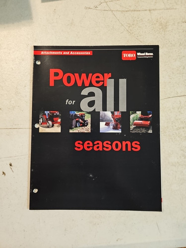 1996 Toro Wheel Horse Attachments & Accessories Dealers Sales Brochure