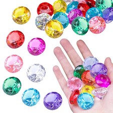 30 Pcs Acrylic Diamond Gems for Kids, Pirate Jewels onesize, Multicolor