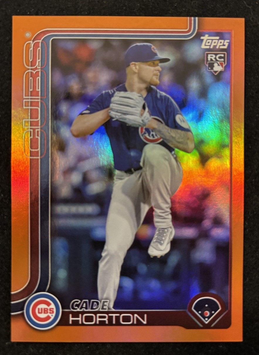 Cade Horton 2025 Topps Update Orange Rainbow Foil Rookie #US140 CHI Cubs /25