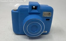 Sharper Image Blue Built In Flash 60mm Lens Instant Film Camera Not Tested