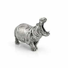 12 oz Gold Spartan 999+ Pure Silver Hippo Statue – Luxury Collectible Gift