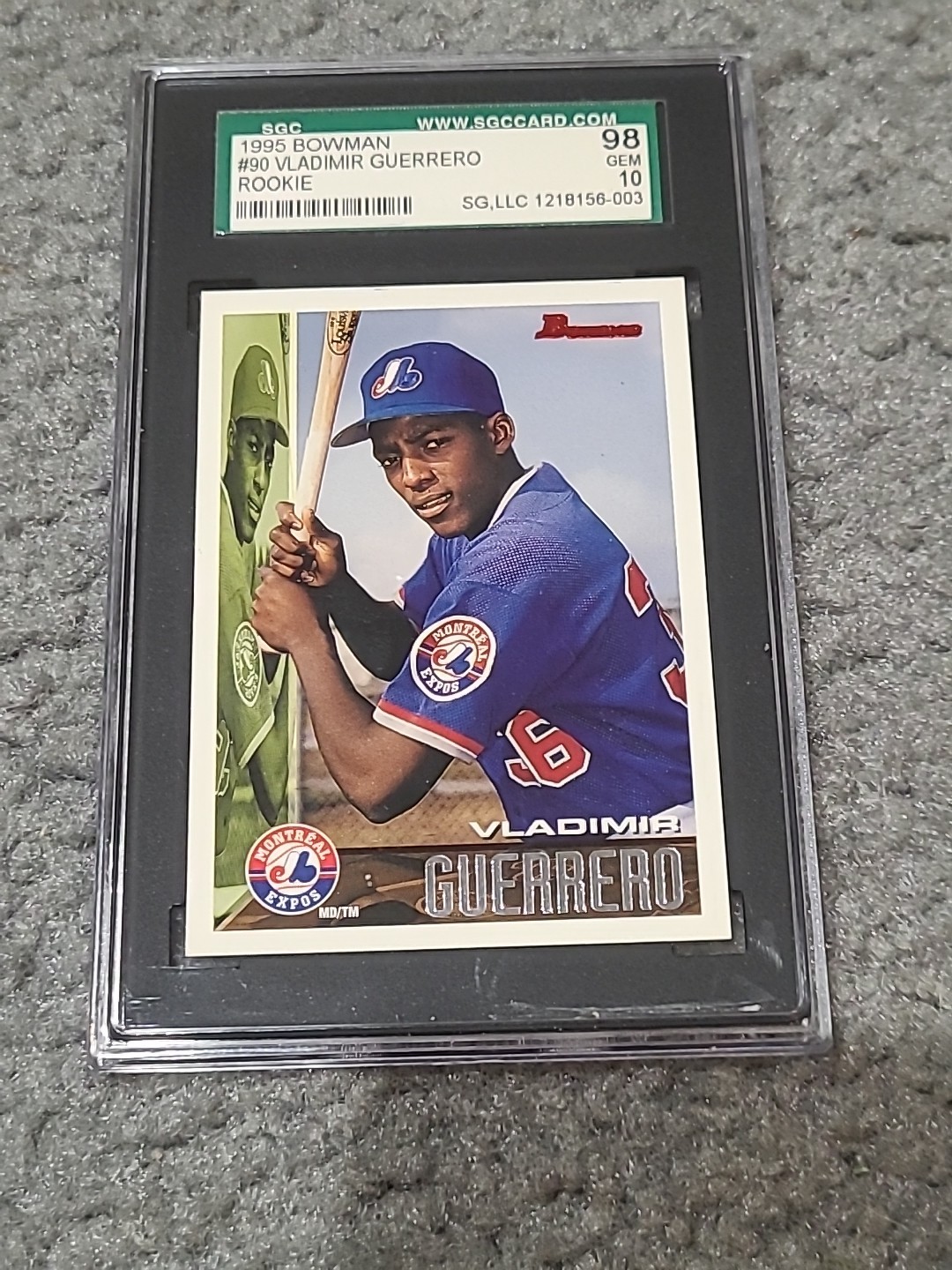 1995 BOWMAN #90 VLADIMIR GUERRERO ROOKIE RC SGC 10 GEM MINT
