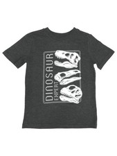 Jumping Beans Boys Gray Short Sleeve Dinosaur Expert T-Rex Tee Shirt T-Shirt 5