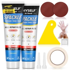9 Pack Drywall Repair Kit, Spackle Wall Repair, 2×100G (7Oz Total) Putty, White 
