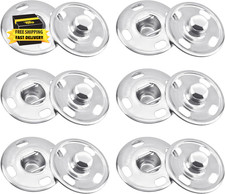 6 Sets Sew on Snap Buttons, Rustproof Metal Snap Buttons Fasteners Press Studs f
