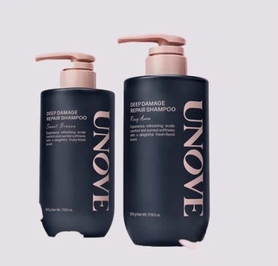 Champú reparador de daños profundos UNOVE 1+1 SET (500g) Envío gratuito desde Corea - Imagen 2 de 2