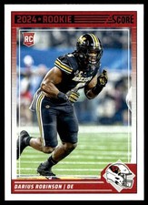 DARIUS ROBINSON 2024 PANINI SCORE FOOTBALL RC ARIZONA CARDINALS #326