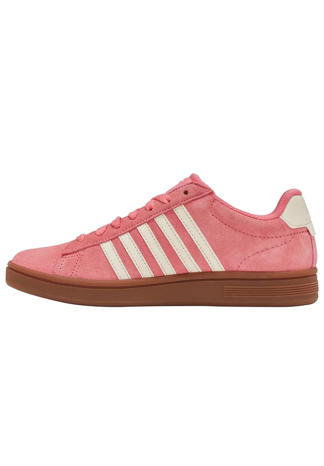 K-Swiss Court Tiebreak II SDE Femmes Cuir Baskets Chaussures 99492-624-M Rose - Photo 2/4