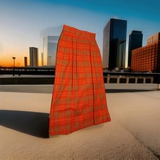 Vintage 1960s Handmade Pleated Wool Skirt Sz Small  NOS