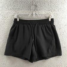 Avalanche Shorts Mens M Black Athletic Stretch Elastic Waist Pockets Drawstring