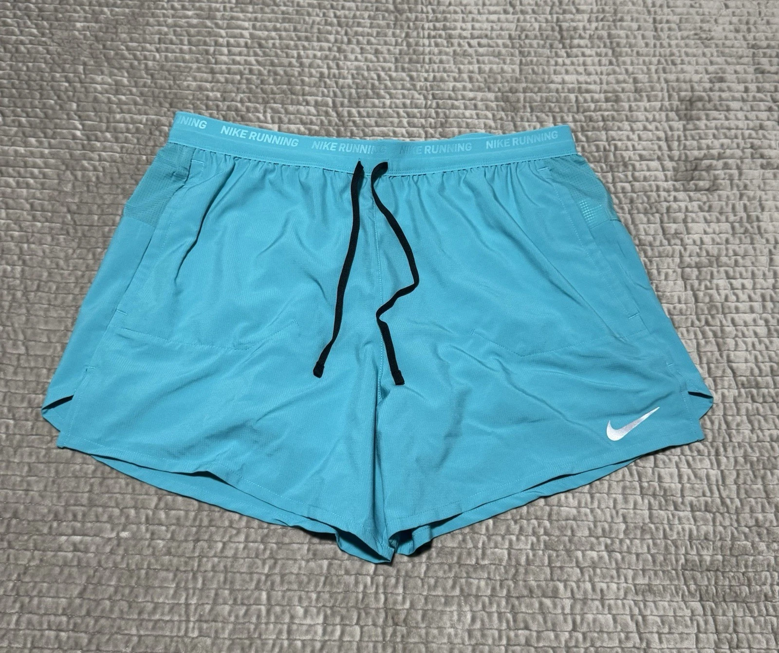 Nike Stride Dri-FIT 5'' 2-in-1 Running Shorts Mens Large Teal (FN2992-345) NWT