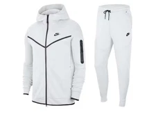 Nike Tech Fleece Full-Zip Hoodie & Joggers Set White M,L,XL,2XL Same day Ship✅