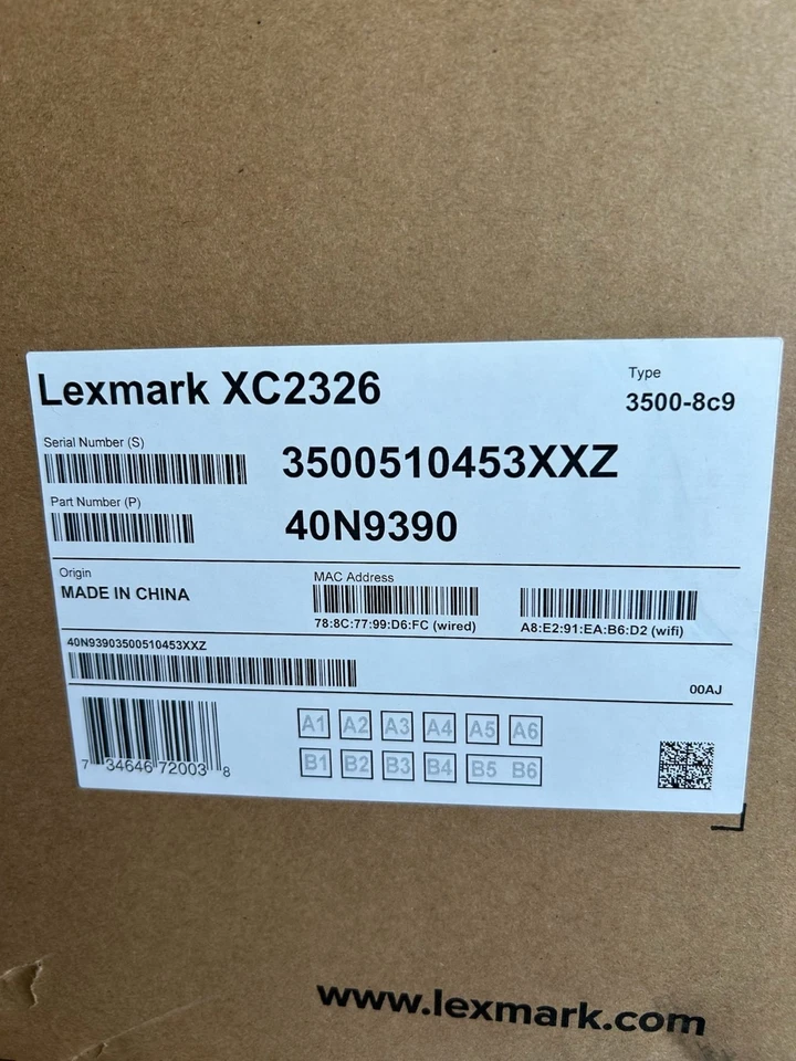 Lexmark XC2326 Wired & Wireless Laser Multifunction Printer - 40N9390 - Image 3 of 3