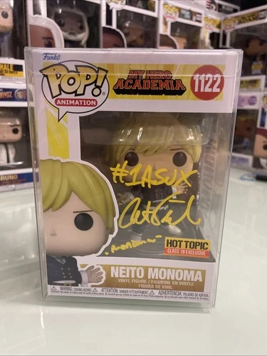 Funko Pop Neito Monoma #1122 My Hero Academia Hot Topic Signed Austin Tindle
