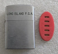 Vintage Cigarette Lighter Long Island P.G.A with Flints 